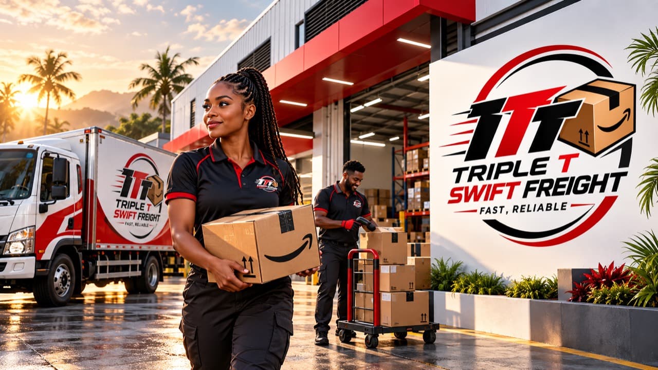 Triple T Swift Freight branded warehouse and courier team